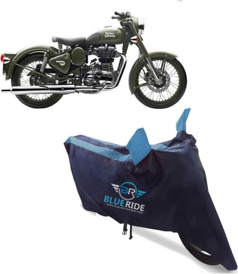 BLUERIDE Two Wheeler Cover for Royal Enfield(Classic 350, Blue)