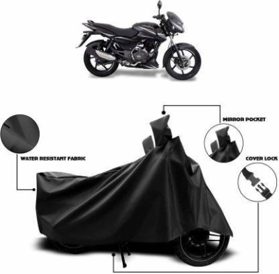 apnastore Waterproof Two Wheeler Cover for UM, Honda, TVS, Yamaha, Hero Electric, Universal For Bike(Pulsar 150, Black)