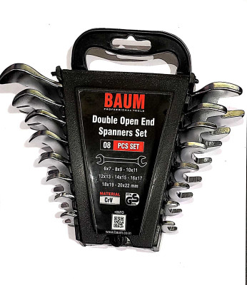 Baum ART - 12E/8M 8PCS SPANNER SET Double Sided Open End Wrench(Pack of 8)