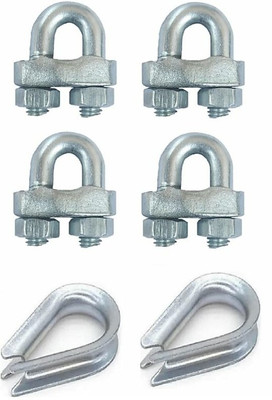 Artic Height GYM Wire U Lock WITH 2 EYE Lock Multi-training Bar(Silver)