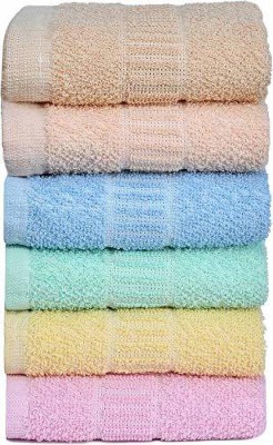 YASHODHA LINING STORE Cotton 300 GSM Hand Towel Set(Pack of 6)