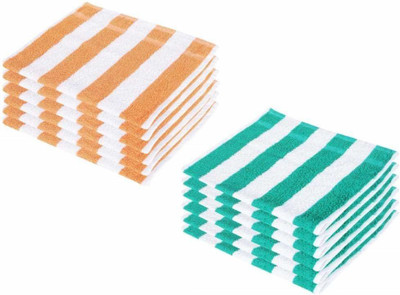 SOMUDEE Hand Towels Set of 12 Peice for wash Basin Soft Multicolor Multicolor Cloth Napkins(12 Sheets)