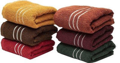 shree shyam veg enterprises Cotton 300 GSM Hand Towel Set(Pack of 6)