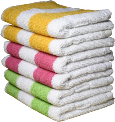 SOMUDEE Cotton 300 GSM Hand Towel(Pack of 6)