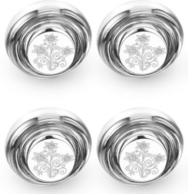 LIMETRO STEEL Stainless Steel Vegetable Bowl(Pack of 4, Steel)