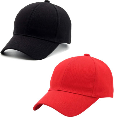 ZACHARIAS Solid Sports/Regular Cap Cap(Pack of 2)