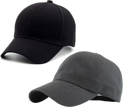 ZACHARIAS Solid Sports/Regular Cap Cap(Pack of 2)
