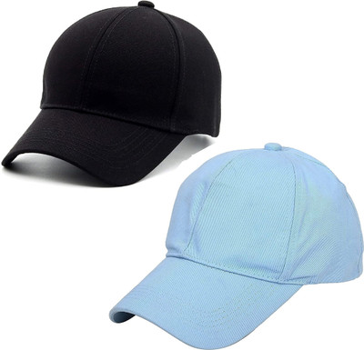ZACHARIAS Solid Sports/Regular Cap Cap(Pack of 2)