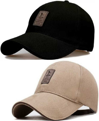 Pramukhraj Enterprise Solid Sports/Regular Cap Cap(Pack of 2)