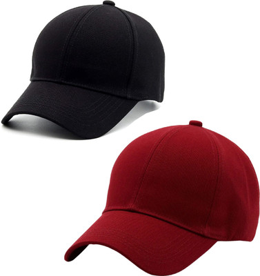 ZACHARIAS Solid Sports/Regular Cap Cap(Pack of 2)