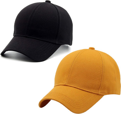 ZACHARIAS Solid Sports/Regular Cap Cap(Pack of 2)