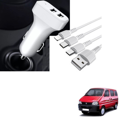 AuTO ADDiCT 20.5 W Turbo Car Charger(White, With USB Cable)