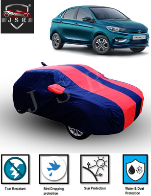 J S R Car Cover For Tata Tigor (With Mirror Pockets)(Red, Blue)