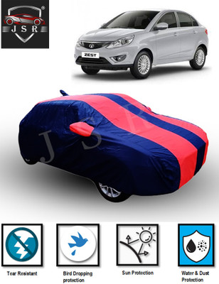 J S R Car Cover For Tata Zest (With Mirror Pockets)(Red, Blue)