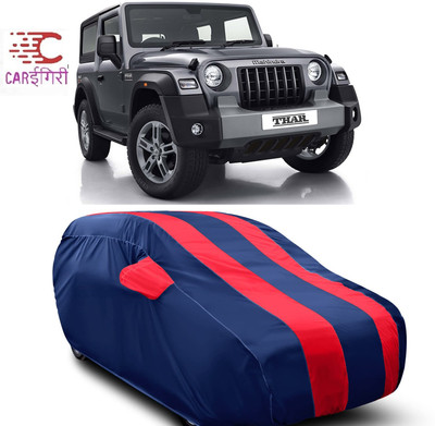 Carigiri Car Cover For Mahindra Thar (With Mirror Pockets)(Blue, Red, For 2018, 2019, 2020, 2021, NA Models)
