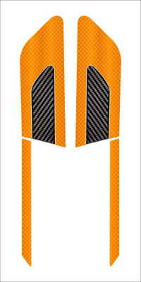 Just Rider Sticker & Decal for Car & Bike(Yellow)