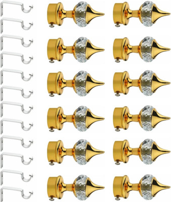 Ghazian Gold Rod Rail Bracket Metal(Pack of 24)
