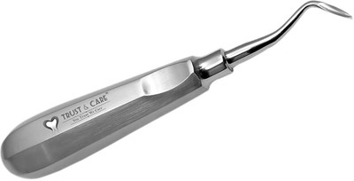 TRUST & CARE Stainless Steel Root Elevator Flohr Left Standard Dental Elevator