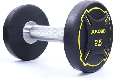 KOBO Professional TPU Dumbbell 2.5 Kg x 2 = 5 Kg (IMPORTED) Fixed Weight Dumbbell(2.5 kg)