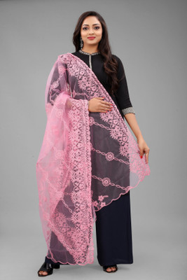 Noise Net Embroidered Women Dupatta