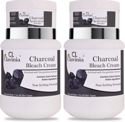 CLAVINIA Charcoal Bleach Cream 1 kg x 2(2 Items in the set)