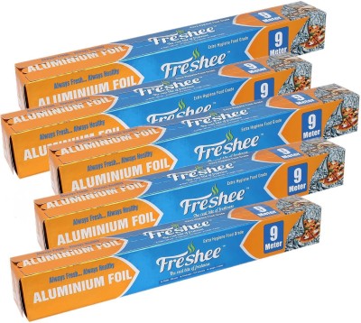 Freshee MultiPurpose High Quality Standard to keep your food fresher, safer for longer Aluminium Foil(Pack of 5, 9 m)