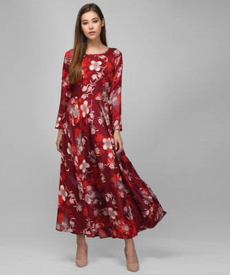 Neoen Flared/A-line Gown(Maroon)