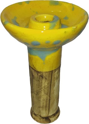 Puff Smart American Phunnel Ceramic Bowl /Chillum Yellow And Grey Shade 4.7 inch Ceramic Hookah(Yellow, Grey)