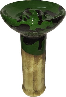 Puff Smart American Phunnel Ceramic Bowl /Chillum Green / Black Shade 4.7 inch Ceramic Hookah(Green, Black)