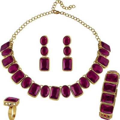 CATALYST Alloy Copper Pink Jewellery Set(Pack of 1)