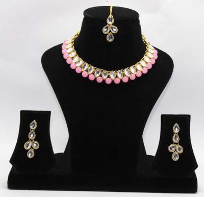 CATALYST Alloy Copper Pink Jewellery Set(Pack of 1)