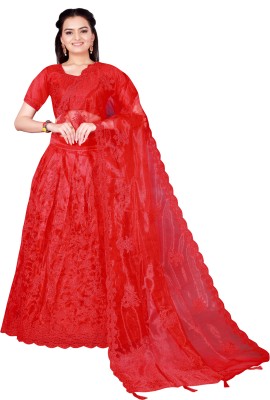 LOVEPAL TRENDZ Embroidered Semi Stitched Lehenga Choli(Red)