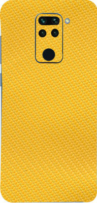 Mclaxa Yellow Carbon Fiber Mobile Back Skin Guard, Yellow Carbon Fiber, Redmi Note 9 Pro Mobile Skin(Yellow Carbon Fiber Skin With Super Matte Finish)
