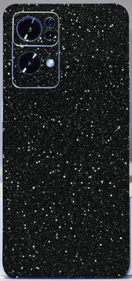 BugguSkin OPPO Reno7 Pro, Oppo Reno 7 Pro 5G, oppo reno 7 pro Mobile Skin(Ultra Black Glitter Skin With High Matte Finish.)