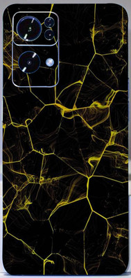 BugguSkin OPPO Reno7 Pro, Oppo Reno 7 Pro 5G, oppo reno 7 pro Mobile Skin(Ultra Black Abstract Skin With High Matte Finish.)