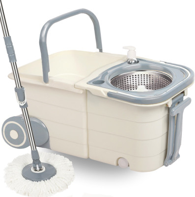 V-MOP Premium Double Twin Spin Bucket Wheel Mop Set (( 6 Months Warranty on Rod Set )) Mop Set(Multicolor)