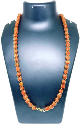 PRIYANSHU INDUSTRIES Festive Special 5-Mukhi (54+1 Beads) Wood, Rudraksha One Gram For Unisex Beads Gold-plated Plated Brass, Alloy Chain