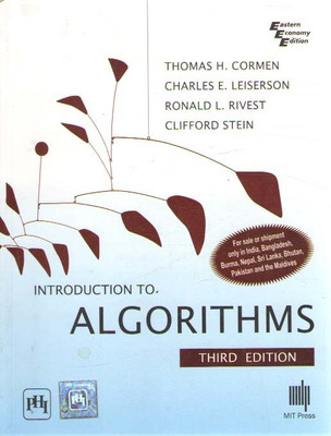 Introduction To Algorithms 3rd Edition(Paperback, THOMAS H.CORMEN, CHARLES E. LEISERSON, RONOLD L. RIVEST, CIFFORD STEIN)