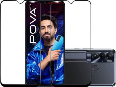 VDAT Edge To Edge Tempered Glass for Tecno Pova Neo(Pack of 2)
