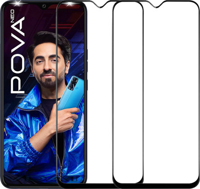 VDAT Edge To Edge Tempered Glass for Tecno Pova Neo(Pack of 2)