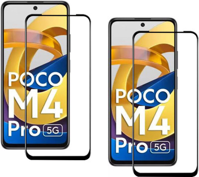 ISAAK Edge To Edge Tempered Glass for Poco M4 Pro 5G Edge to Edge, Full Glue, 11D Tempered Glass(Pack of 2)