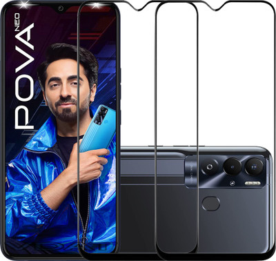 VDAT Edge To Edge Tempered Glass for Tecno Pova Neo(Pack of 2)