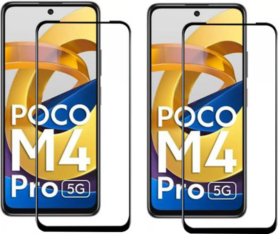 ISAAK Edge To Edge Tempered Glass for Poco M4 Pro 5G Edge to Edge, Full Glue, 11D Tempered Glass(Pack of 2)