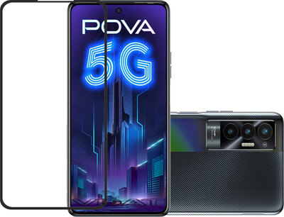 VDAT Edge To Edge Tempered Glass for Tecno POVA 5G(Pack of 1)