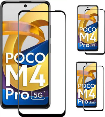 ISAAK Edge To Edge Tempered Glass for Poco M4 Pro 5G(Pack of 3)
