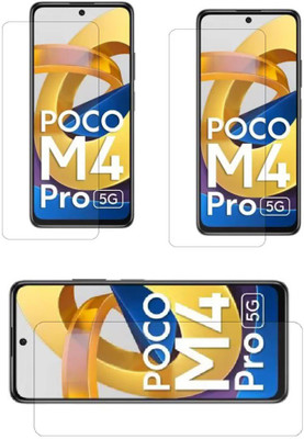 ISAAK Tempered Glass Guard for Poco M4 Pro 5G(Pack of 3)