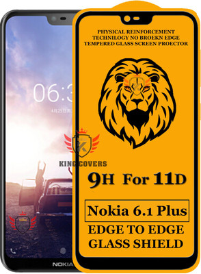 KING COVERS Tempered Glass Guard for NOKIA-6.1 PLUS Edge to Edge Tempered Glass(Pack of 1)