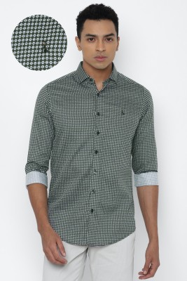 Simon Carter Men Checkered Casual Black Shirt