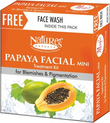 Nature's Essence Papaya Facial Kit 52g Free Face Wash(5 x 10.4 g)