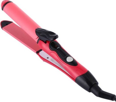 Fitaza Salon Style Curl NH-2009 Hair Straightener(Pink)